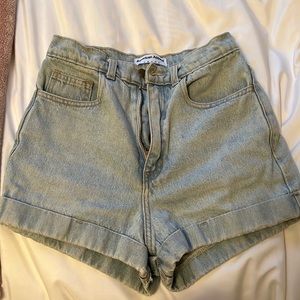american apparel jean shorts